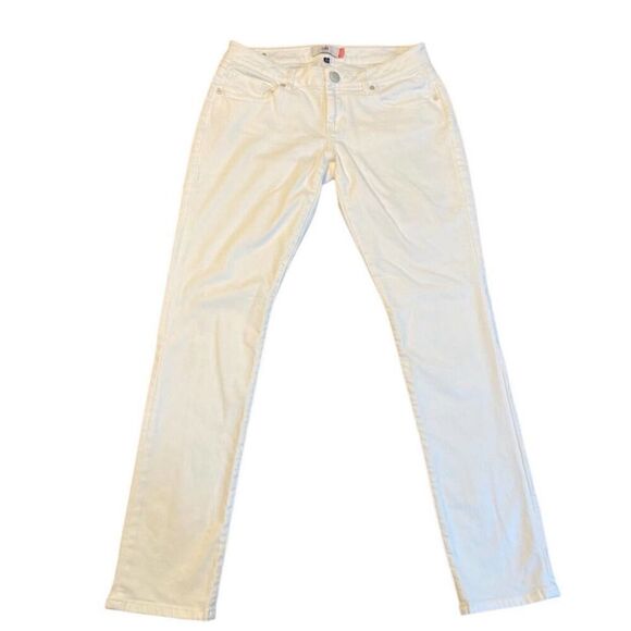 Cabi White Jeans Slim Boyfriend Style 5171 Size 4 Cotton Blend Minimalist Skinny - Picture 2 of 10